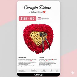  Luxury Rose & Chocolate Heart ❤️ Corazón de Rosas y Ferrero Houston