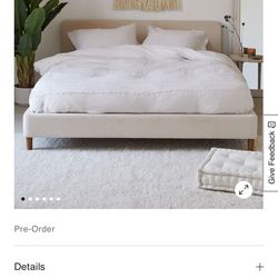 Queen Riley Linen Platform Bed UO