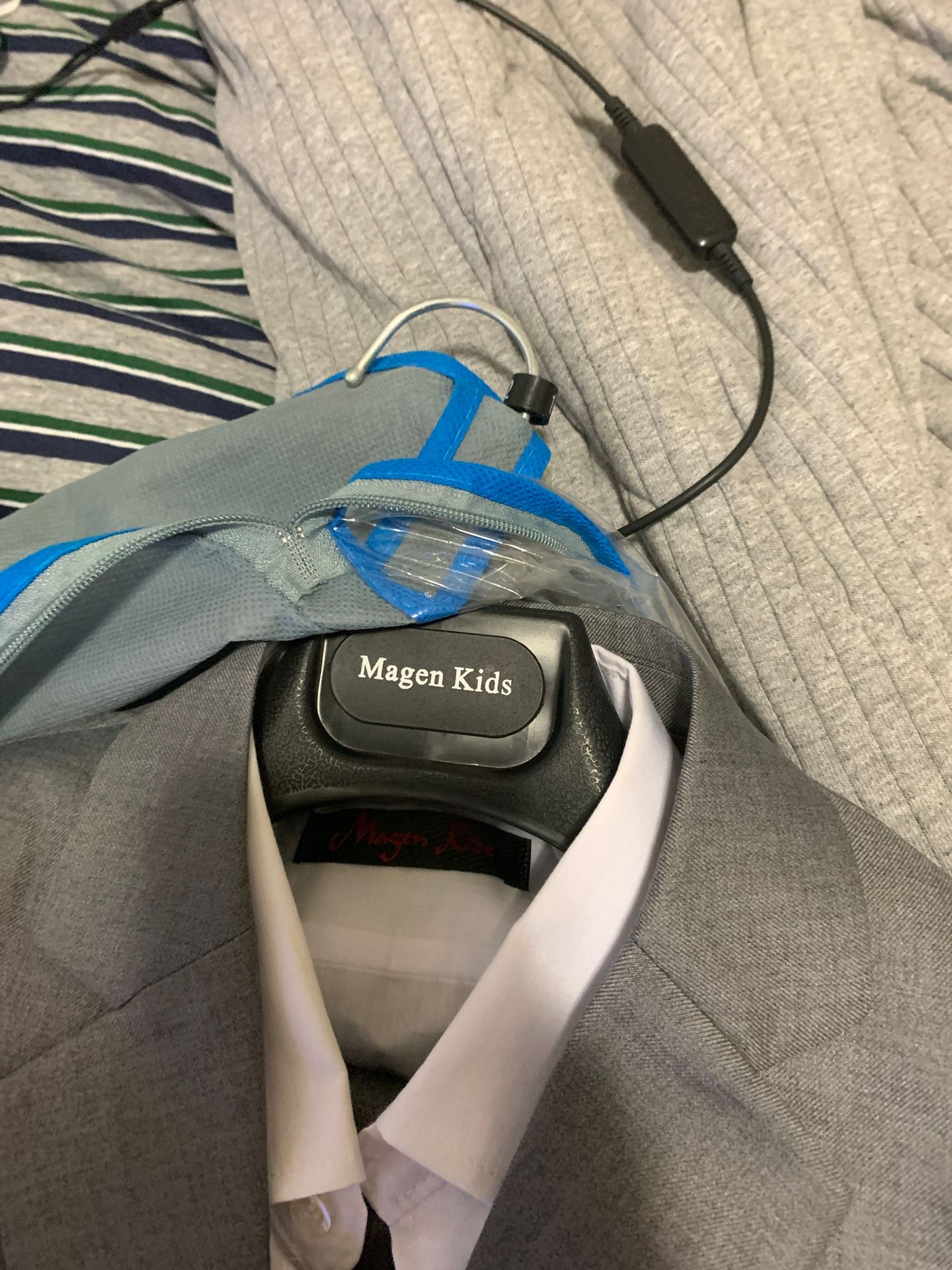 Boys gray and white suit size 12