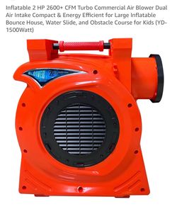 Inflatable 2 HP 2600+ CFM Turbo Commercial Air Blower