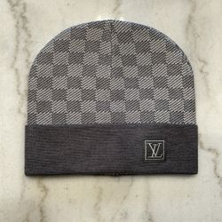 Gray Louis Vuitton Beanie – Luxury Winter Knit Hat