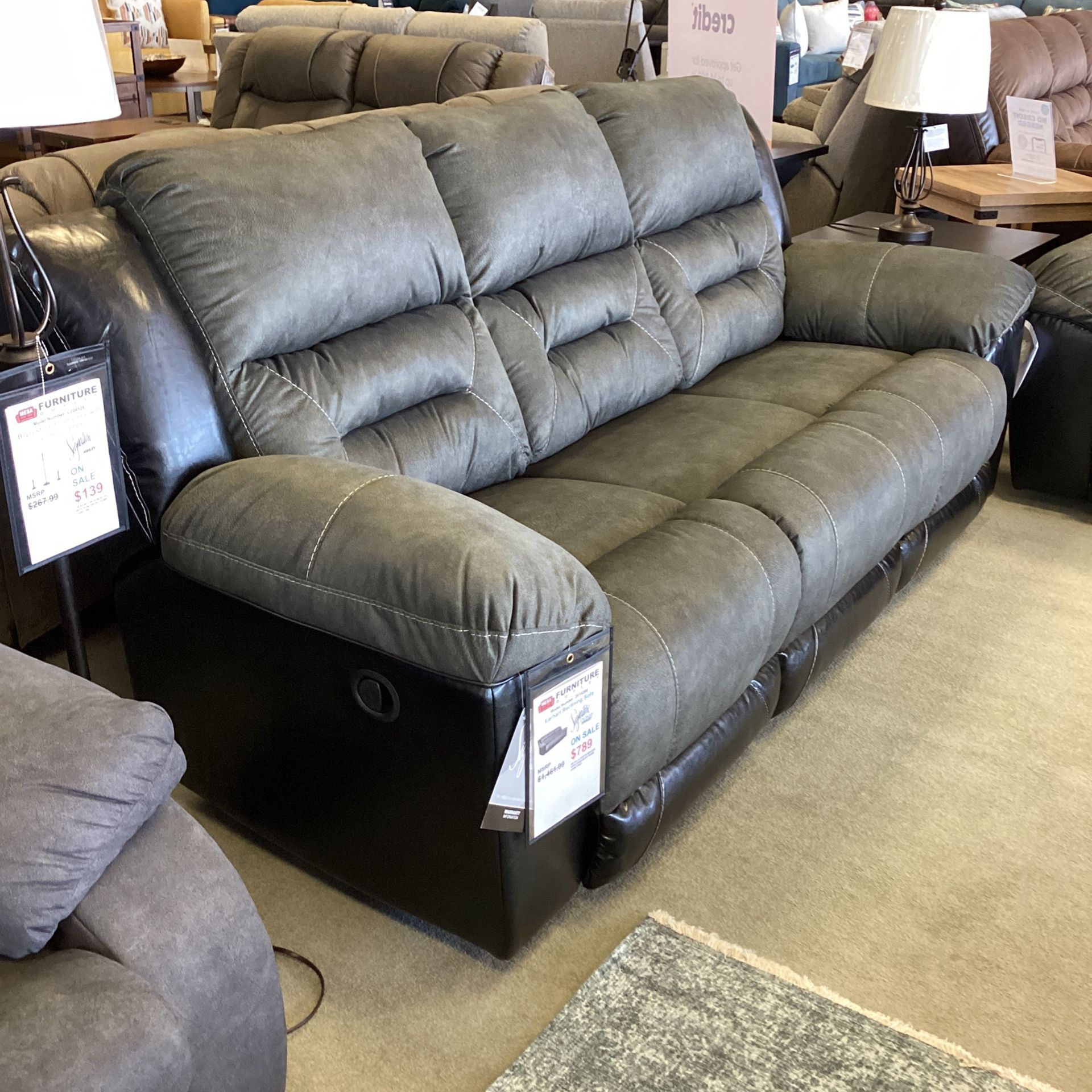 Earhart Reclining Loveseat And Reclining Sofa