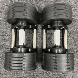 LYNX FITNESS ( BRAND NEW IN BOX ) Pair Of 50lb Adjustable Dumbbells