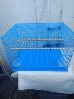 Blue bird cage