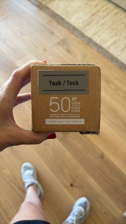 50” Samsung Frame Modern Teak Frame