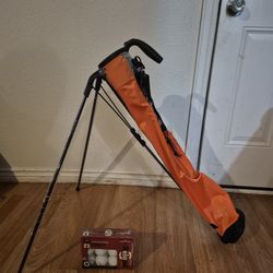 Golf Bag And 12 Balls 