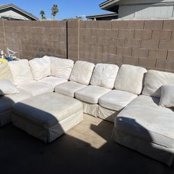 Seven Seat Sectional And Ottoman