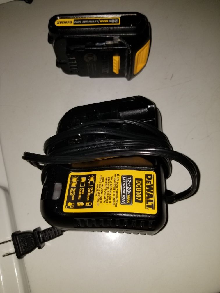 I am selling dewalt 20 volt charger and battery in perfect condition no problem interested only.