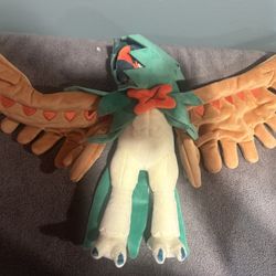 Pokemon Center Plush LARGE 12" DECIDUEYE NWT Posable Wings 2017