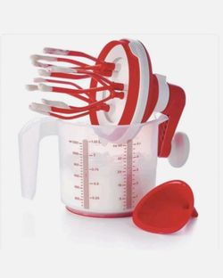 Manual Hand Mixer with Measuring Cup Set