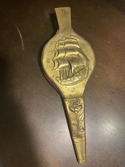 Vintage England Fire Place Bellow (Brass/ leather)