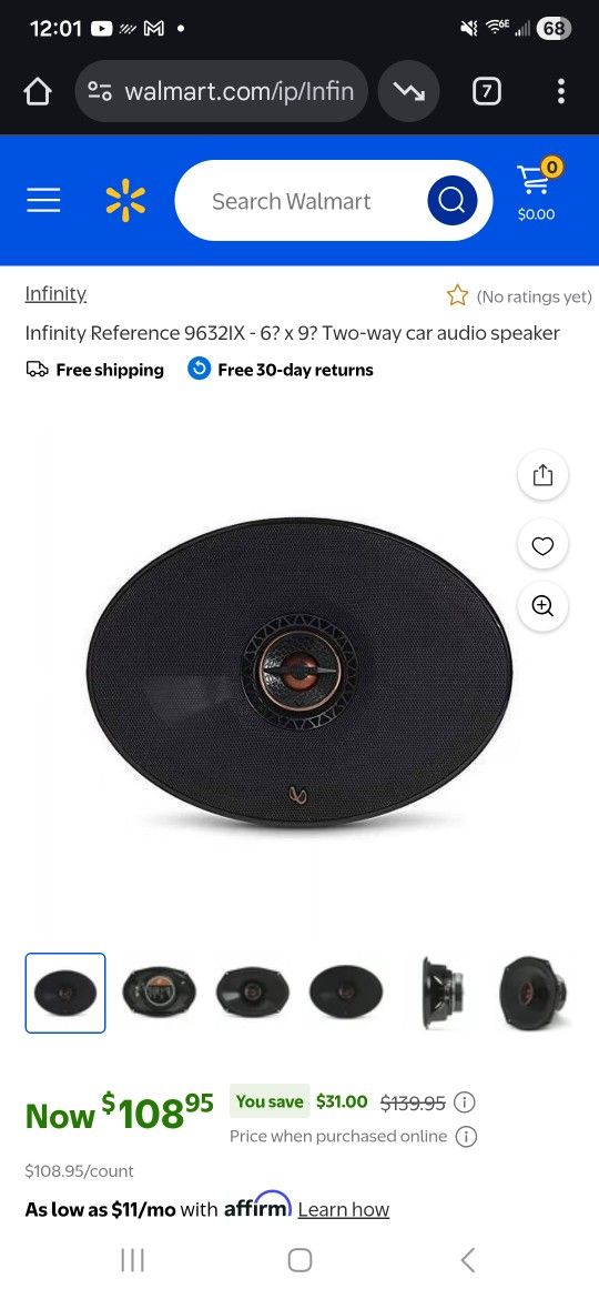 Infinity REF-9632ix Reference Car Speakers