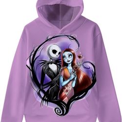 Unisex Anime Hoodie Jack Skellington Sally Cosplay Hoodies Costume Sweatshirts Gifts For Women Adult Halloween Christmas