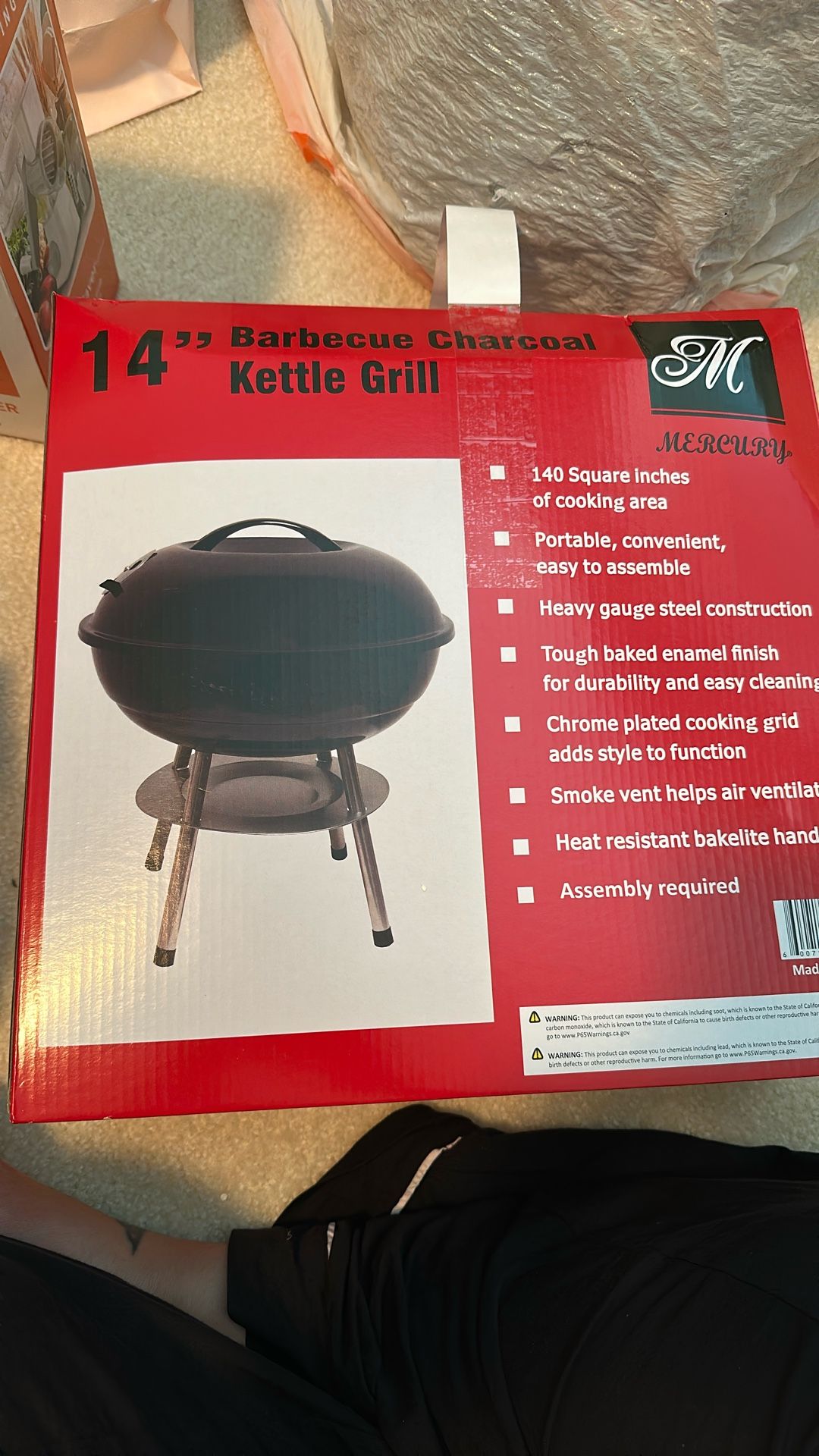 14” Bbq Charcoal Kettle Grill