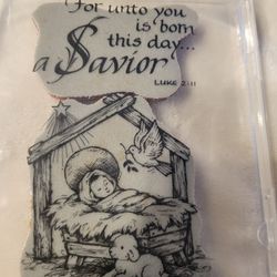 For On To You Is Born This Day A Savior Rubber Stamp Set