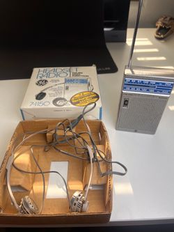 Vtg General Electric #7-1150- AM/FM Portable Headset Radio - Tested and Works