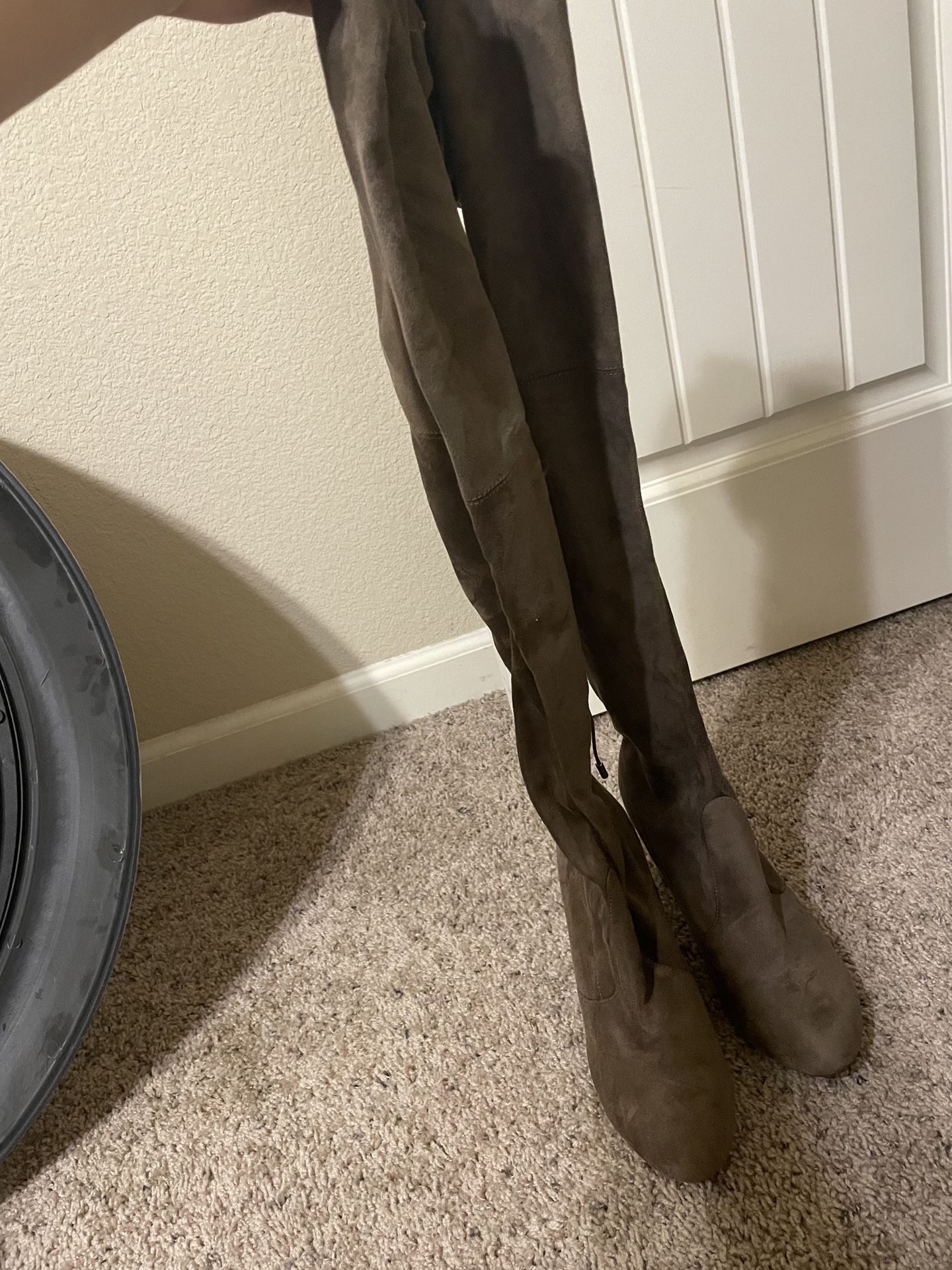 Thigh High Suede Boots