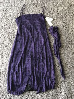 Purple and black short dress