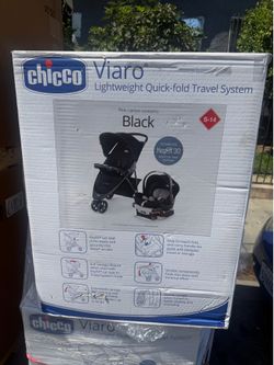Chicco Viaro lightweight travel system Black New