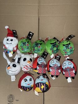 Nightmare Before Christmas 12 Plush Bag Clips Jack Sally Zero Oogie