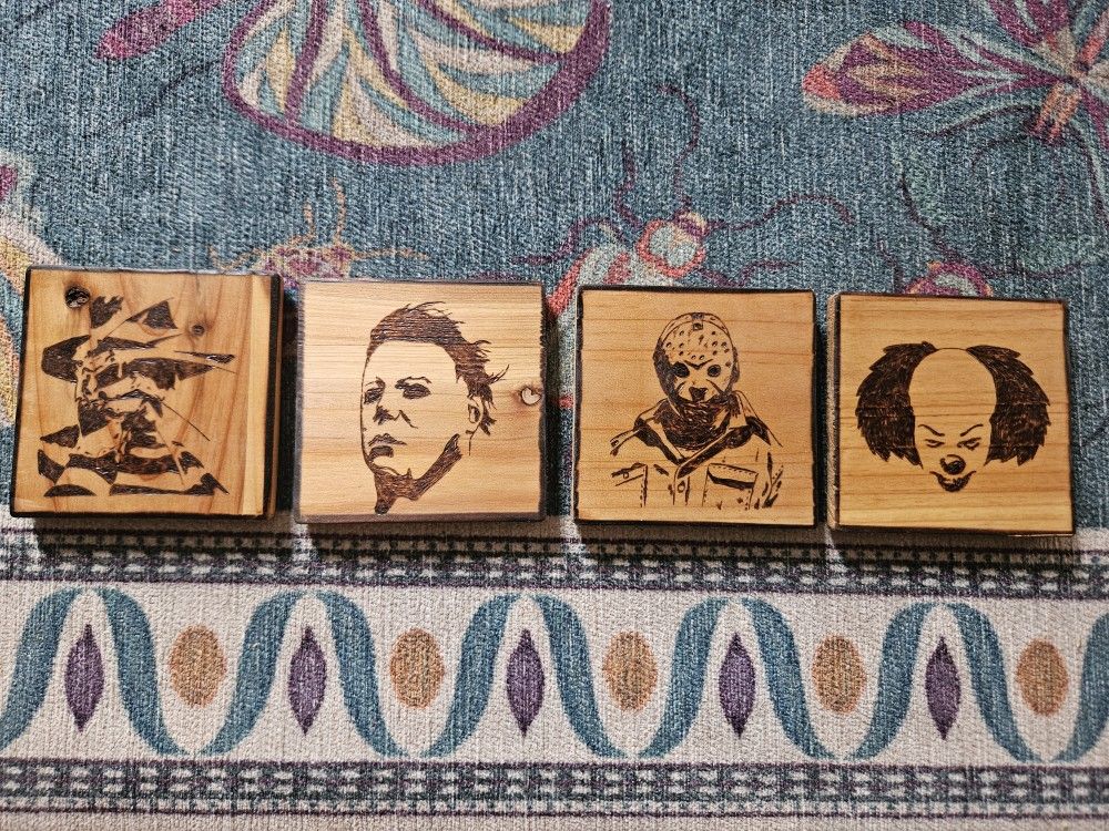 Hand Burned Coasters