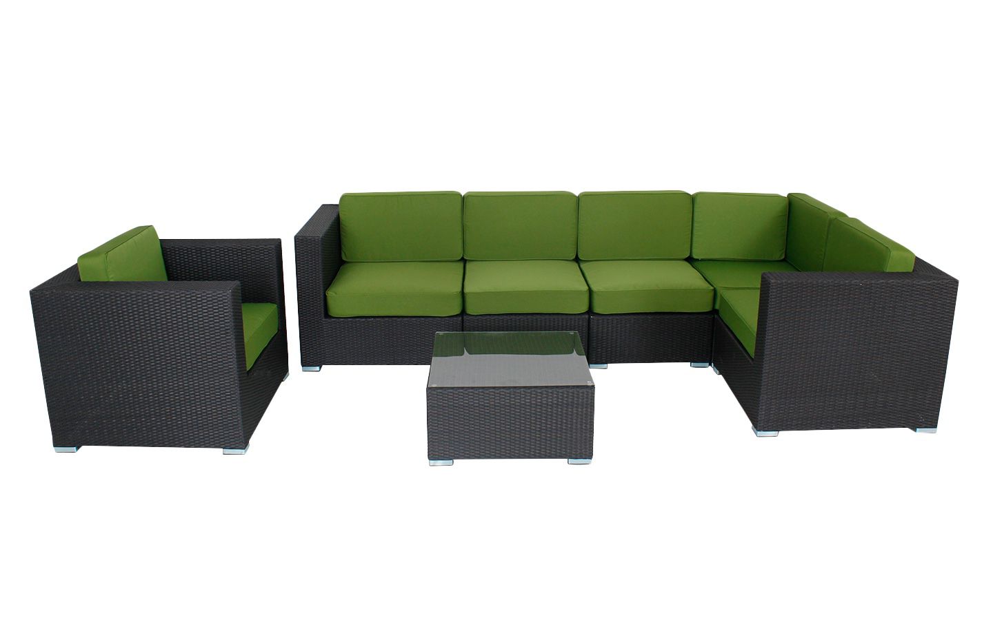 Patio furniture sectional no assemble needed aluminum frame easy financing