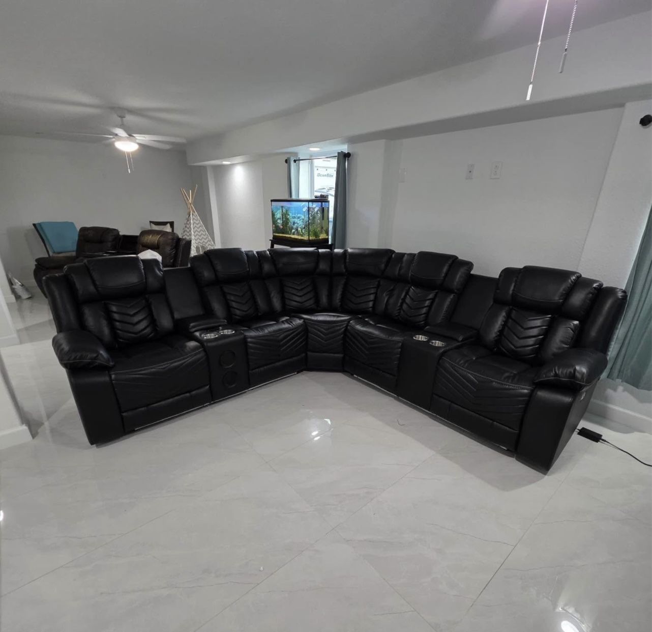 Power Recliner Sectional Sofa