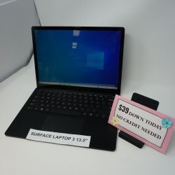 MICROSOFT	SURFACE LAPTOP 3 13.5" - $39 DOWN TODAY( 13.5 INCH / i7-1065G7 / 16GB / 256GB)