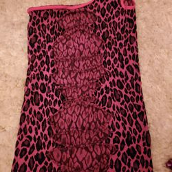 Womens Pink Leopard Top Dress