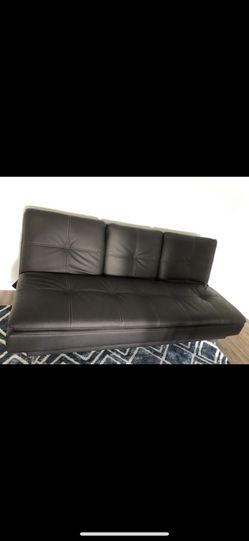 NEW Black leather couch