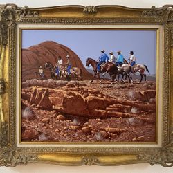 Oil painting on Canvas by L.B. Porters RIDGE RIDERS