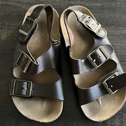 Fox Leather Double Buckled Sandals Toddler 9 Unisex