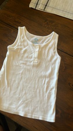 Girls White Tank Top