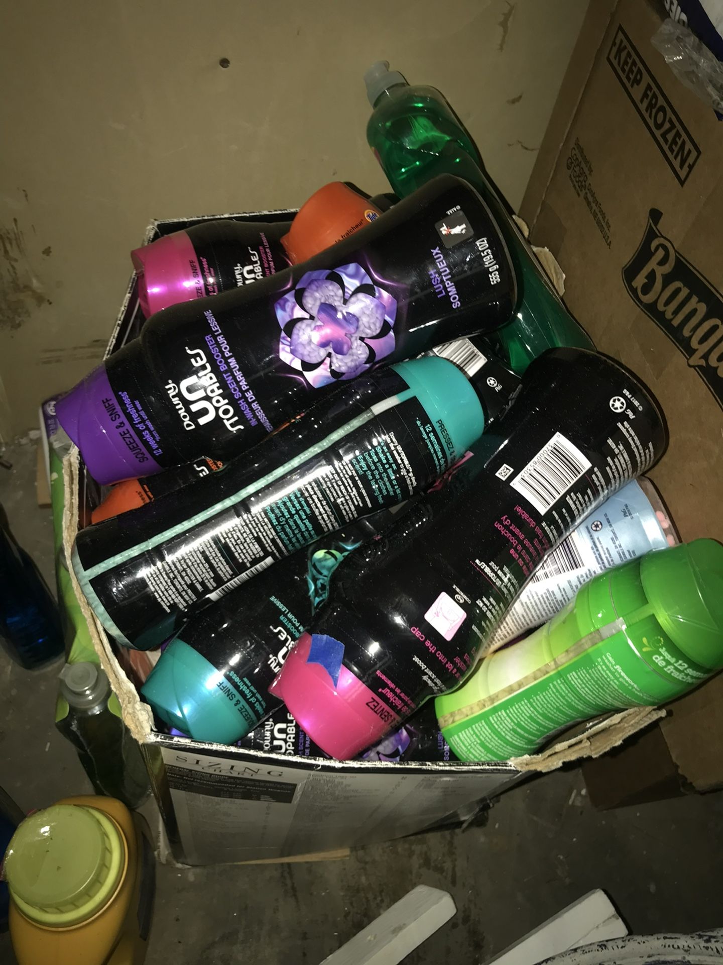 Pull Ups 3 X $20.00 Pampers 3x$20.00 downy Stopables S 3x10. 00 M3x $20. 00 L$10.00