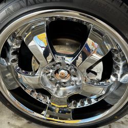 20” Chrome Rims With New Tires 