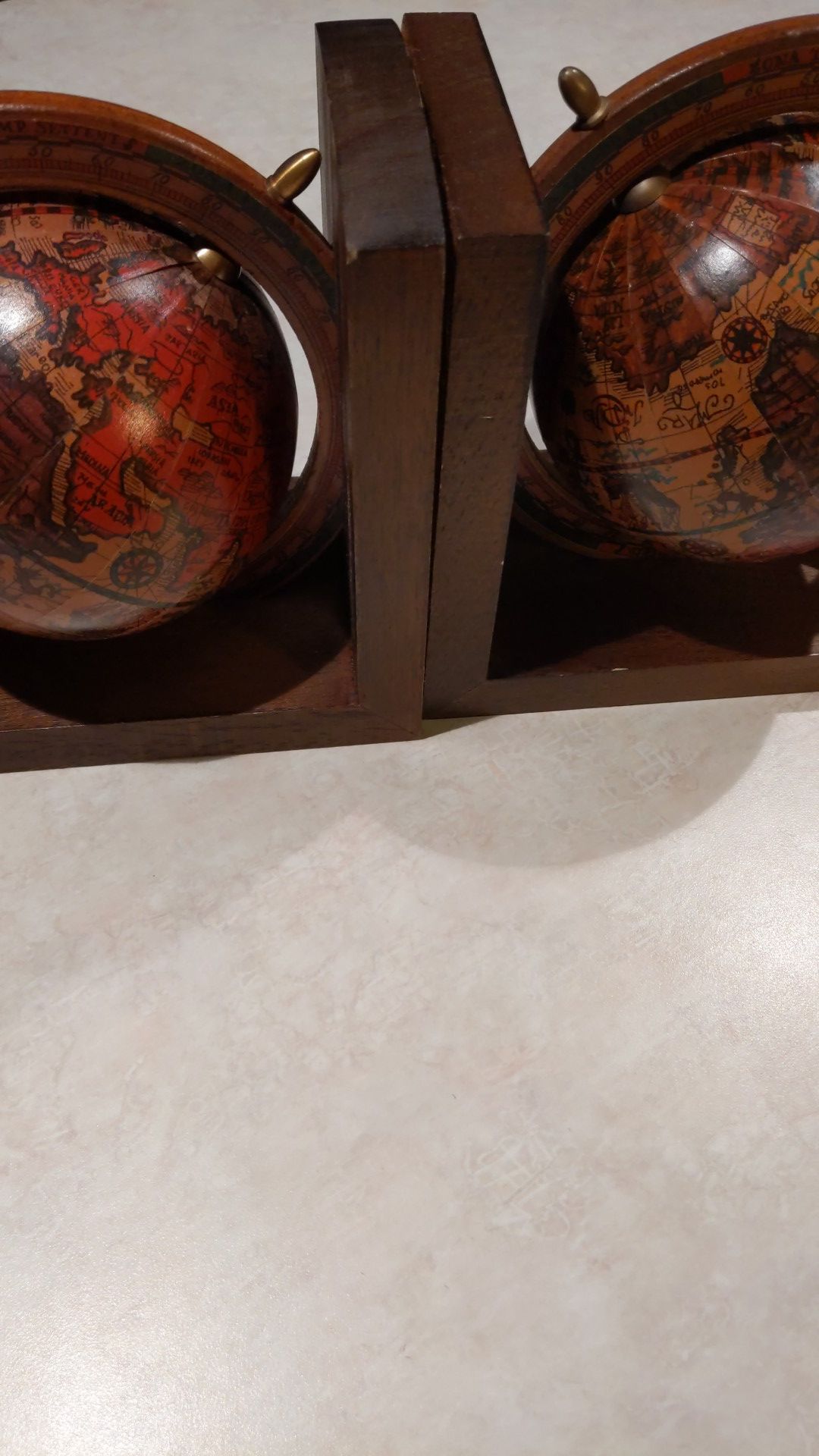 World globe book ends