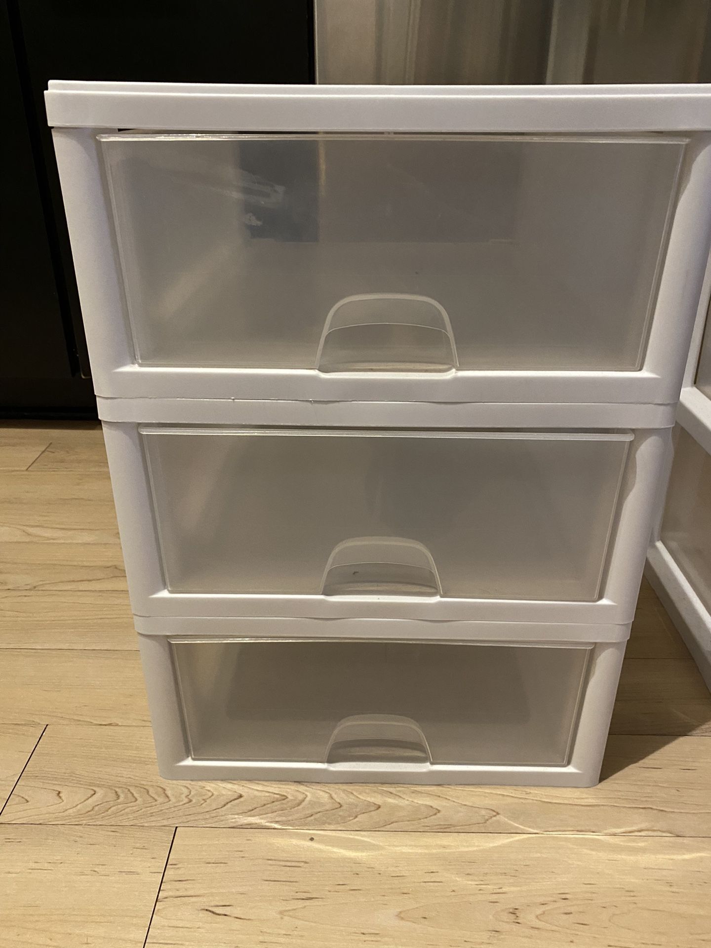 Stackable Storage Drawers (set of 3; they do come apart)