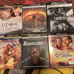 4k Ultra HD MOVIES LOT OF 6 Sealed &new