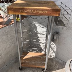 Wine Rack On Wheels 
