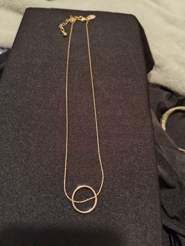 Charming Charlie Gold-Tone Ring Necklace