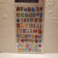 Alphabet Multicolored Metalic Letter Stickers 