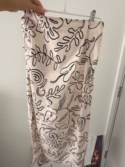 Floral Print Midi Skirt Mango