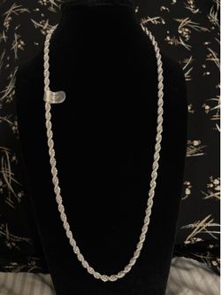 22 inch silver French rope chain