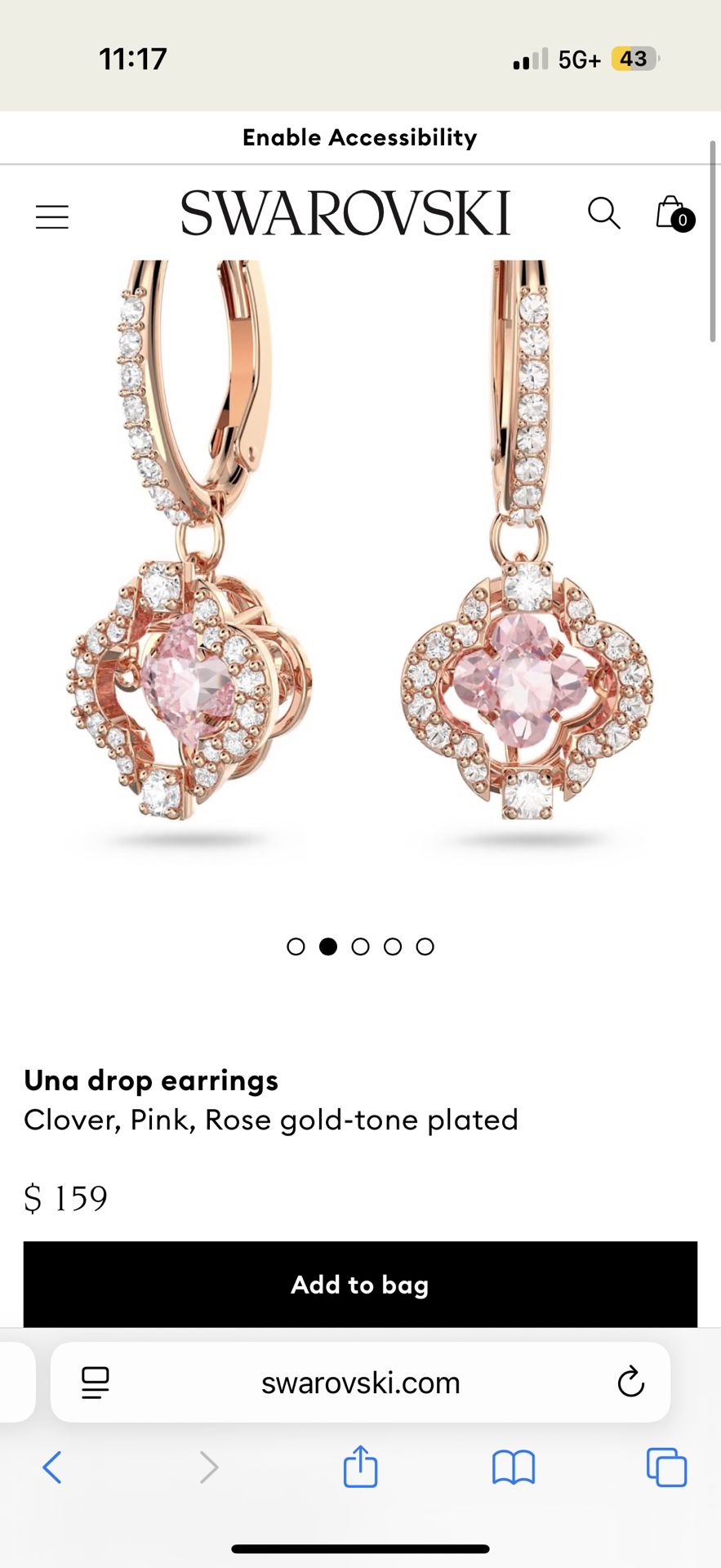 Swarovski Clover Drop Earrings