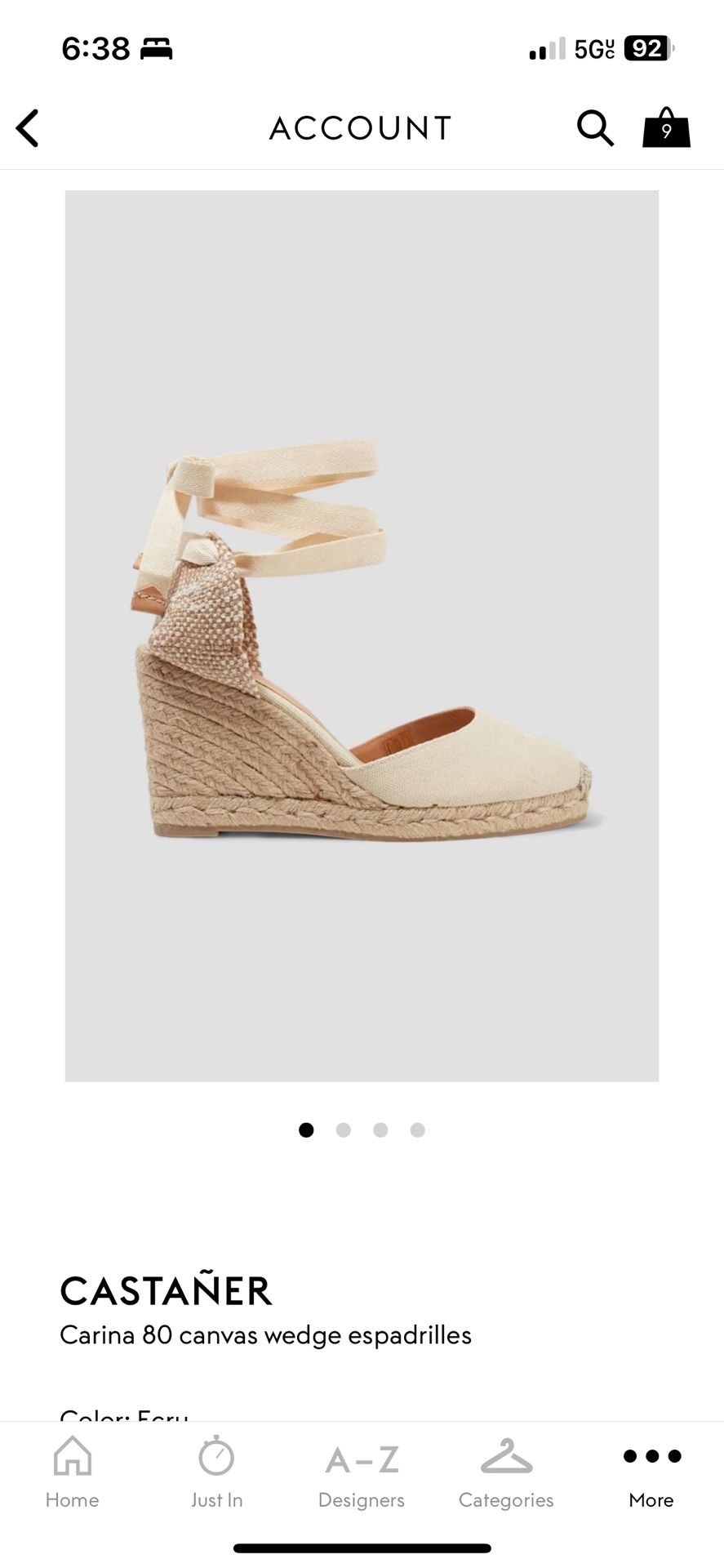 Espadrille Wedge Platform Beige Brand new 