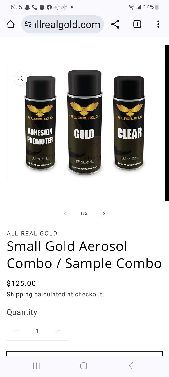 All Real Gold Spray paint