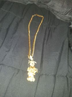 Gold Santa Muerte Chain