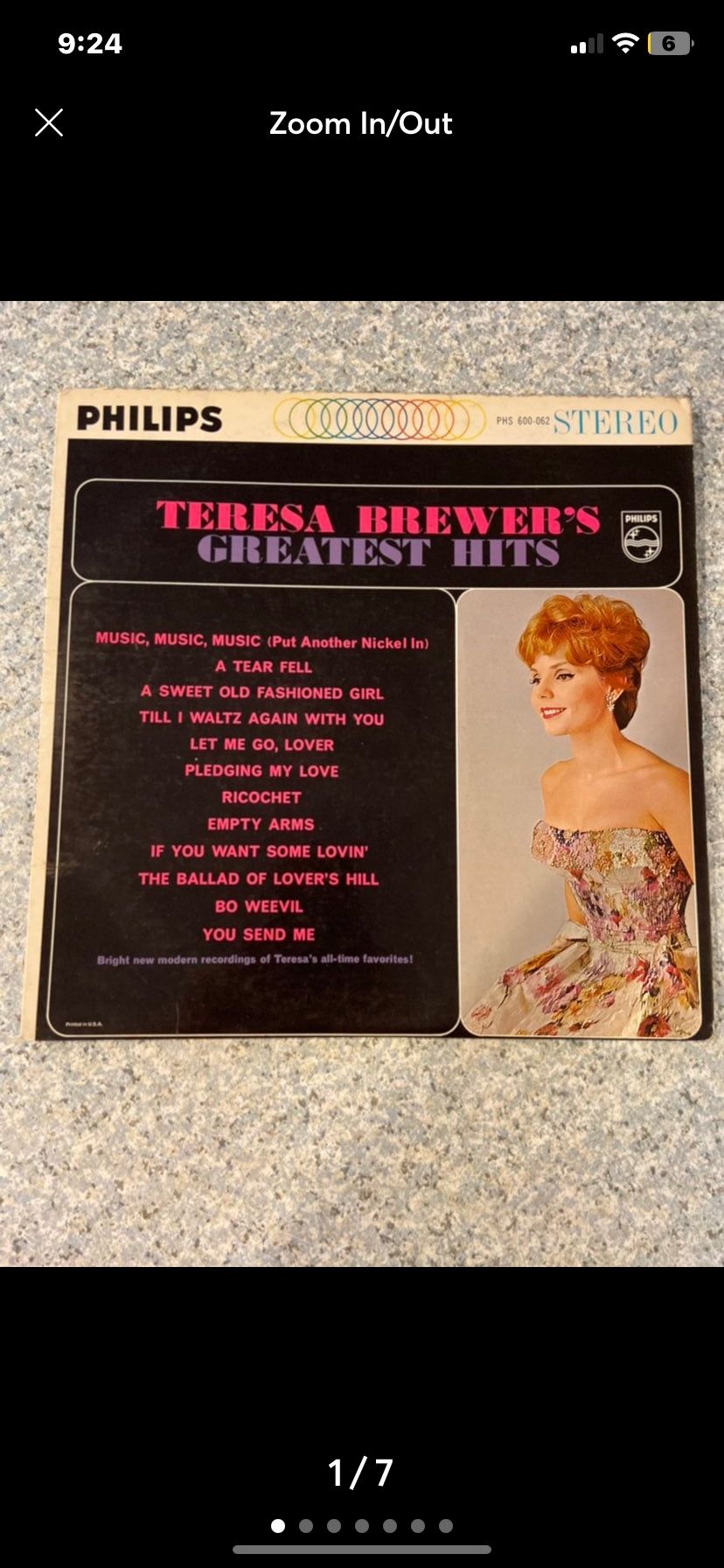 Teresa Brewer Teresa Brewer's Greatest Hits Vinyl Record LP