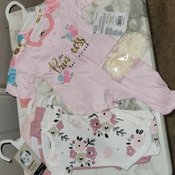 Baby Girl Preemie Size Gerber Organic Princess Set Brand New 