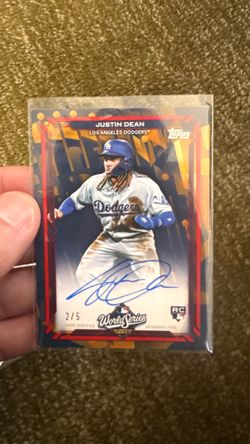 Justin Dean World Series On Card Auto /5